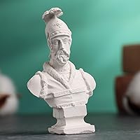 AEVVV Legendary Kievan Rus Prince Rurik White Gypsum Bust - Slavic Heritage Piece Collectible Tabletop Statue 2.8