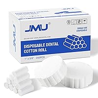 JMU 250Pcs Dental Cotton Rolls, 1'' Nosebleed Plugs, Nosebleed Stopper for Kids or Adults, High Absorbent Cotton Rolls