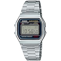 Casio Collection Standard Digital Metal Series Wristwatch, A158, Newest model