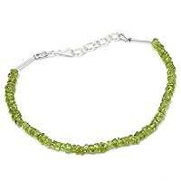 Genuine Green Peridot Rondell Beads Strand - 7