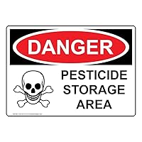 com DANGER Pesticide Storage Area OSHA Safety Label Sticker Decal, 10x7 in. Vinyl for Hazmat