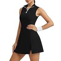 Fengbay Tennis Dresses for Women,Golf Dress with Shorts and Pockets for Athletic Dress Sleeveless Workout Dress