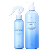 HAIR PLUS Velvet Protein Shampoo w/Water Essence for Hair | Dry Scalp Shampoo & Hair Serum for Frizzy and Damaged Hair Scalp | Hair Products for Dry Damaged Hair