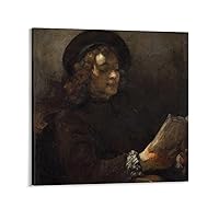 CUI HUA SHI Rembrandt Van Rijn-Titus Reading Canvas Poster Bedroom Decor Sports Landscape Office Room Decor Gift 28x28inch(70x70cm)