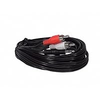 25 Foot 3.5mm Stereo Headphone to RCA Adapter Cable