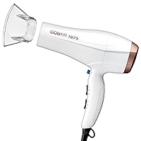 Conair Double Ceramic Hair Dryer | Blow Dryer with Ionic Conditioning | Includes Concentrator