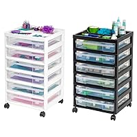 IRIS USA Scrapbook Storage Cart Bundle with Organizer Top, Cases, and Accessories