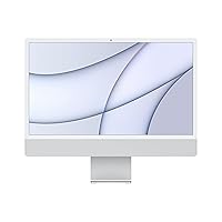 Apple 2021 iMac All in one Desktop Computer with M1 chip: 8-core CPU, 8-core GPU, 24-inch Retina Display, 8GB RAM, 256GB SSD Storage, Matching Accessories. Works with iPhone/iPad; Silver