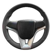 MEWANT Car Steering Wheel Cover for Chevy Chevrolet Cruze/Aveo/Orlando for Holden Cruze for Ravon R4 Hand-Stitched Car Steering Wrap