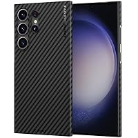 X-level Design for Samsung Galaxy S24 Ultra Case, Flexible Carbon Fiber Shockproof Protective Cases Thin Slim Phone Cover Case for Samsung S24 Ultra(Black)