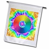 3dRose Color wheel on tie dye to show full spectrum of colors by artists. - Flags (fl_352660_1)