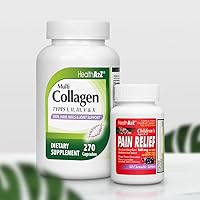 HealthA2Z® Family Wellness Bundle: Multi Collagen Pills & Children's Chewable Pain Relief