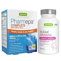 Advanced Prenatal Multivitamin & Pharmepa Complete EPA DHA rTG Omega 3 1000mg Pregnancy Support Bundle, by Igennus