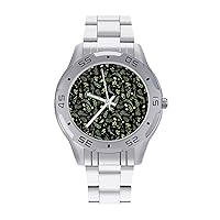 Leaves Mix and Match Stainless Steel Band Business Watch Dress Wrist Unique Luxury Work Casual Waterproof Watches