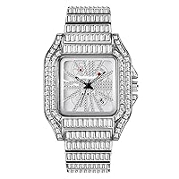 Watch Men Luxury Full Diamond Watch for Men Hip Hop Watches Calendar Quartz Watch