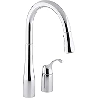 KOHLER 647-CP K-647-CP, 2-Spray, Kitchen Sink Faucet with Pull Down Sprayer, Polished Chrome