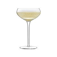 Libbey Signature Kentfield Coupe Cocktail Glasses Set of 4, Coupe Bowl Stemmed Cocktail Glasses, Dishwasher Safe Champagne Coupe Glasses Gift Set