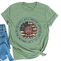 YourTops Hippie American Flag T-Shirt Freedom's Just Another Word for Nothing Left to Lose T-Shirt
