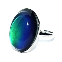 Adjustable Oval Mood Ring - Discover Your Emotions - The Ultimate Fashion Accessory for Expressing Yourself