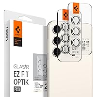 Spigen Camera Lens Screen Protector [Glas.tR EZ Fit Optik Pro] Designed for Galaxy S23 / Galaxy S23 Plus [2 Pack] - Cream