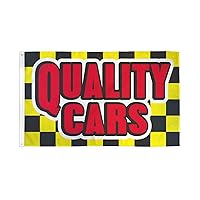 QUALITY CARS Flag Automotive Business 3 x 5 Foot Used New Autos Dealer Sign