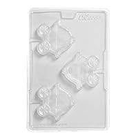 Cacao Pack of 5 Princess Carriage Lolly Chocolate Mould 3 Cavity, 17 x 26 x 2.1 cm, Transparent