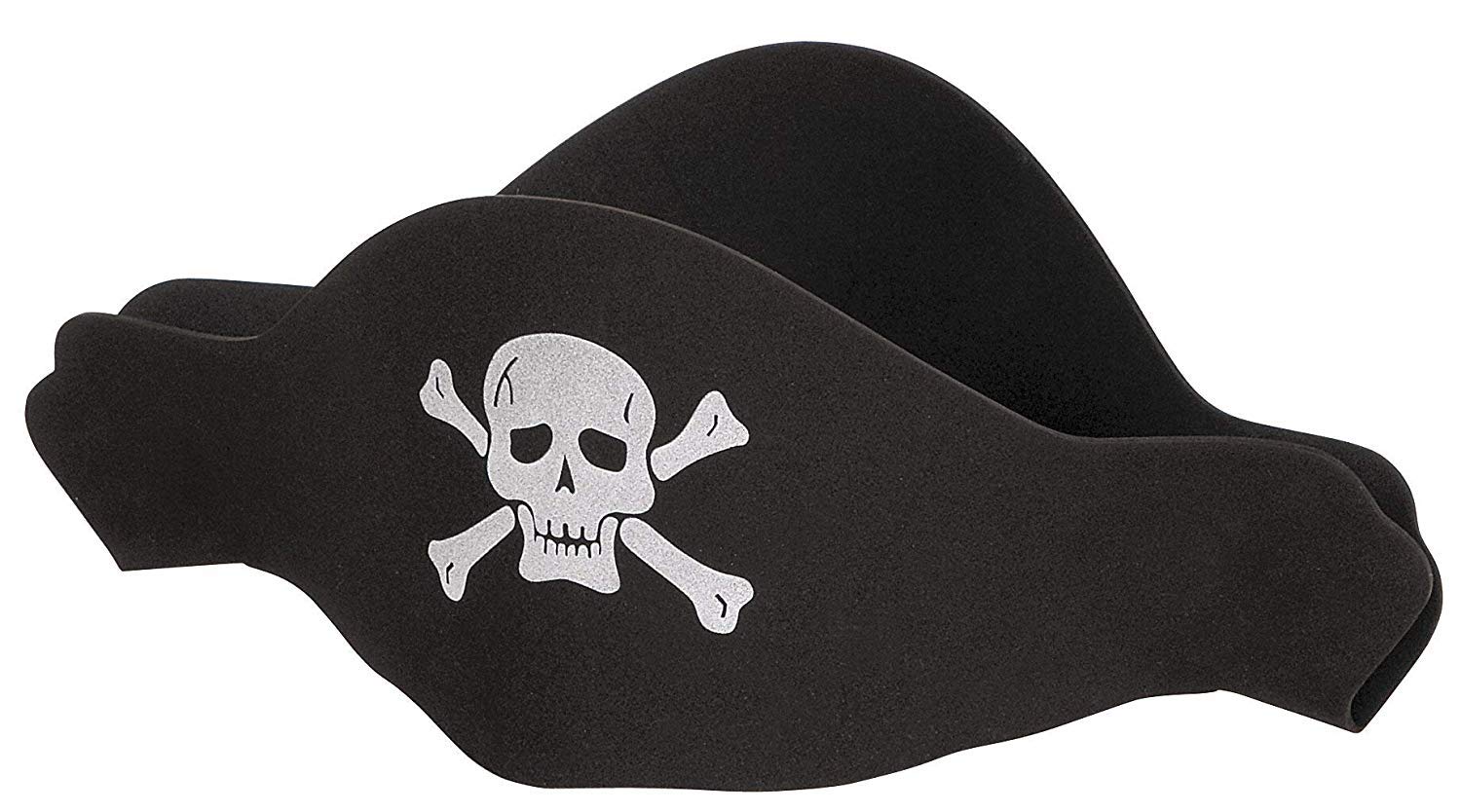Unique Pirate Foam Hat Costume, Black