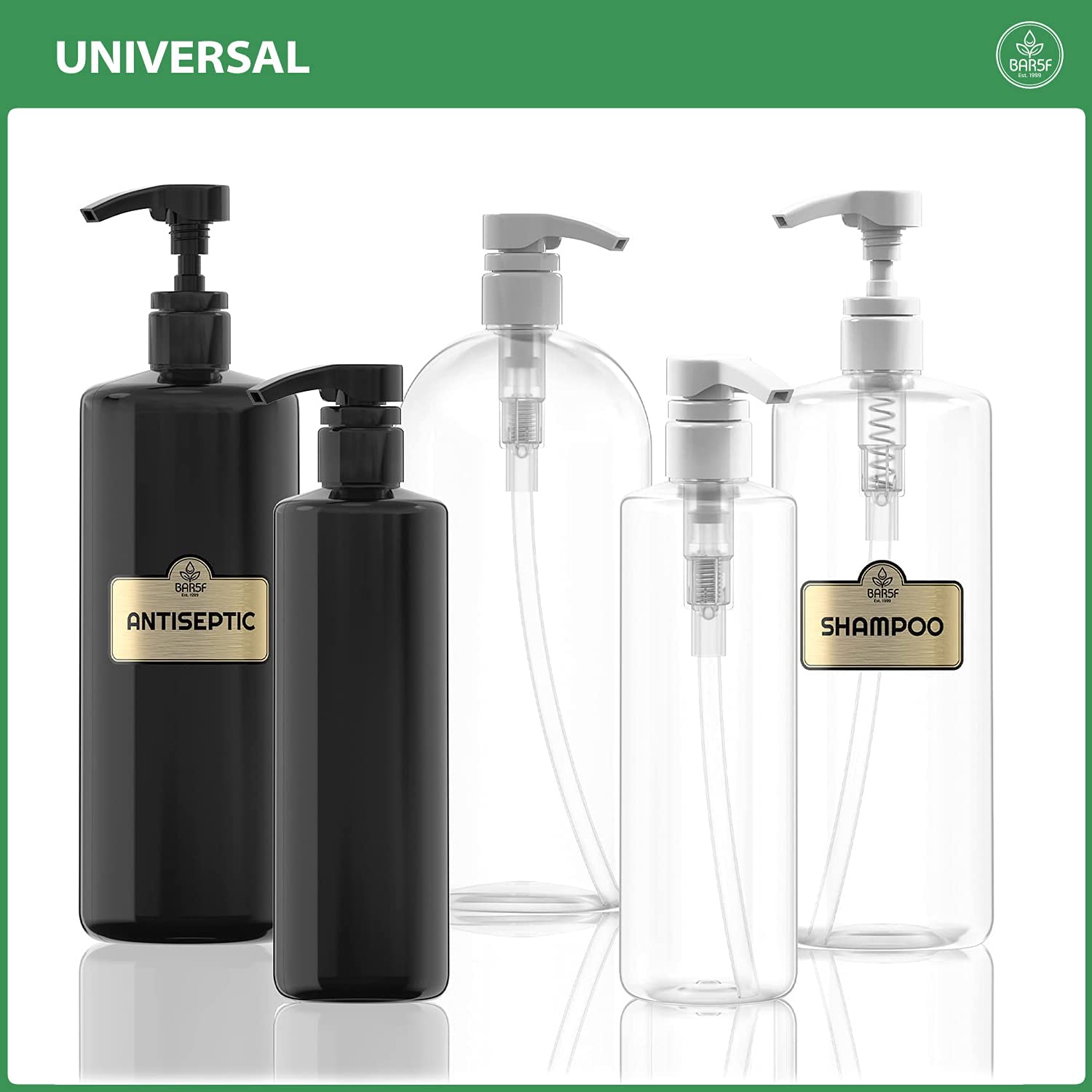 Universal Shampoo/Conditioner Pump for Bottle, 1 L/33.8 oz., Piece 2 White