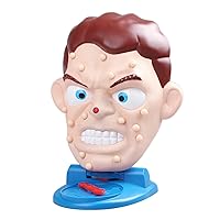 Pimple Pop Toy,Pimple Popping Toy with Pointer Wheel Pimple Pop Toy Human Face Pimple Popping Game with Funny Expressions Trick Toys for Family Banquet Party Game