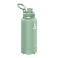 Takeya Actives 32 oz Vacuum Insulated Stainless Steel Water Bottle with Spout Lid, Premium Quality, Cucumber