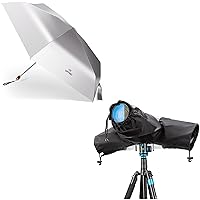 Camera Rain Cover + Reflective Umbrella：Camera Rain Cover with Photographic Reflective Umbrella