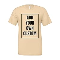 Add Your Own and Text Design Custom Personalized Premium Jersey T-Shirt Tee