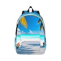 Stylish Canvas Casual Lightweight Backpack For Men, Women,Maldives Holidays Laptop Travel Rucksack