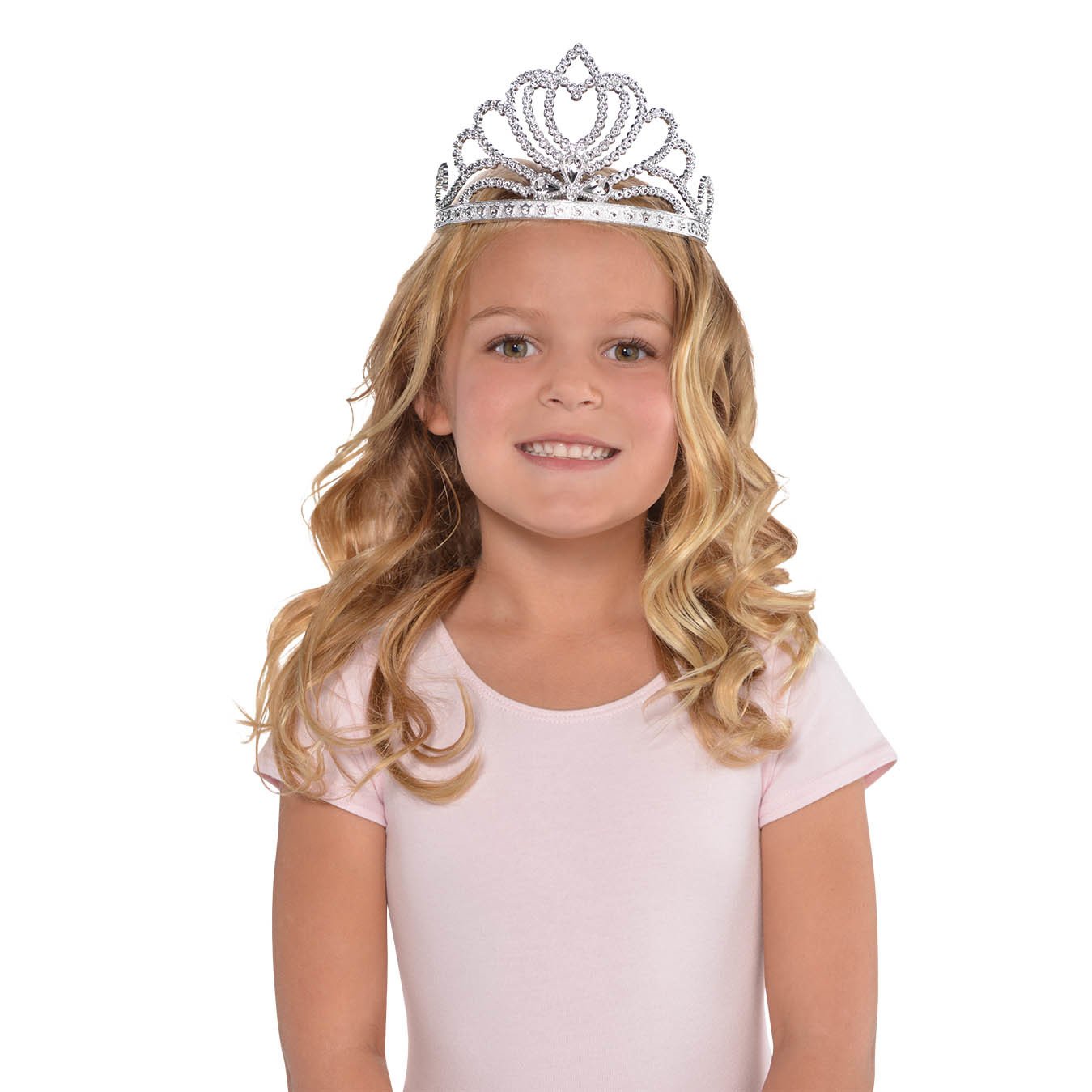 Faux Diamond Princess Tiara | Silver | 1 Pc.