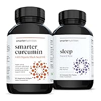SMARTERNUTRITION Curcumin - Potency and Absorption + Smarter Sleep - Nighttime Sleep Aid with Bioactive Milk Peptides & Melatonin