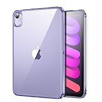 ESR for iPad Mini 6 Case (8.3 inch, 2021), Slim and Light, Yellowing Resistant, Hard Back Cover, Soft Frame, Fully Supports Pencil 2, Classic Series, Purple Clear