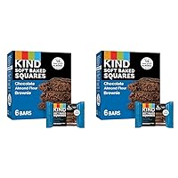 KIND Soft Baked Squares, Chocolate Almond Flour Brownie, 6 count (Pack of 2)