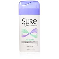 Sure Original Solid Unscented, Anti-Perspirant Deodorant 2.70 oz