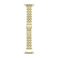 kate spade new york Gold Tone Scalloped Stainless Steel Bracelet Band for Apple Watch® (38/40/41mm cases), KSS0143, gold, One Size
