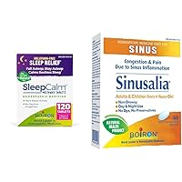 Boiron SleepCalm Sleep Aid Pack of 2 and SinusCalm Sinus Pain Relief Tablets 60 Count