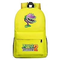Plants vs. Zombies Game Cosplay Backpack Casual Daypack Travel Hiking Bag Day Trip Carry on Bags Yellow /1