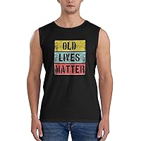 Old Lives Matter Tank Top Mans Performance Tank Tops Casual Sleeveless Vest for Fitness Training Workout Running