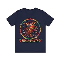 Juneteenth T-Shirt Beautiful Black Girl Tee Gift, 1865 African History Believe Colorful Design