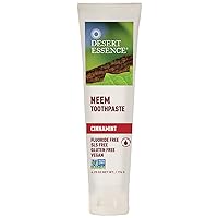Neem Cinnamint Toothpaste 6.5 oz - Non-GMO, Gluten Free, Vegan, Cruelty Free, Fluoride Free - Neem & Pure Australian Tea Tree Oil - Neutralize Bacteria - Healthy Mouth & Bright Smile