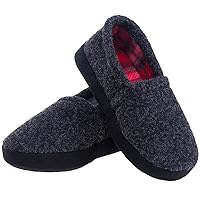 Kids Boys Comfy Warm Indoor House Slippers Fleece Memory Foam Shoes