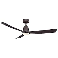 Fanimation Kute Indoor/Outdoor Ceiling Fan with Dark Walnut Blades 52 inch - Dark Bronze