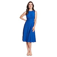 London Times Women's Plus Size Inset Waist Midi Dress Career Office Occasion Guest of, Surf The Web
