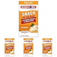 Bumble Bee Snack on the Run Chicken Salad with Crackers Kit- Ready to Eat, Spoon Included - Shelf Stable & Convenient Protein Snack, 3.5 oz (Pack of 4)