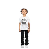 Boys Ofek T-Shirt/Frayed Skinny Stacked Flare Jean Set