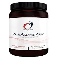 Designs for Health PaleoCleanse Plus - Detox Powder with 18g Bone Broth Protein, Antioxidant Herbs, Vitamins + Minerals - Smoothie Shake Drink Mix, Chocolate (15 Servings / 525g)